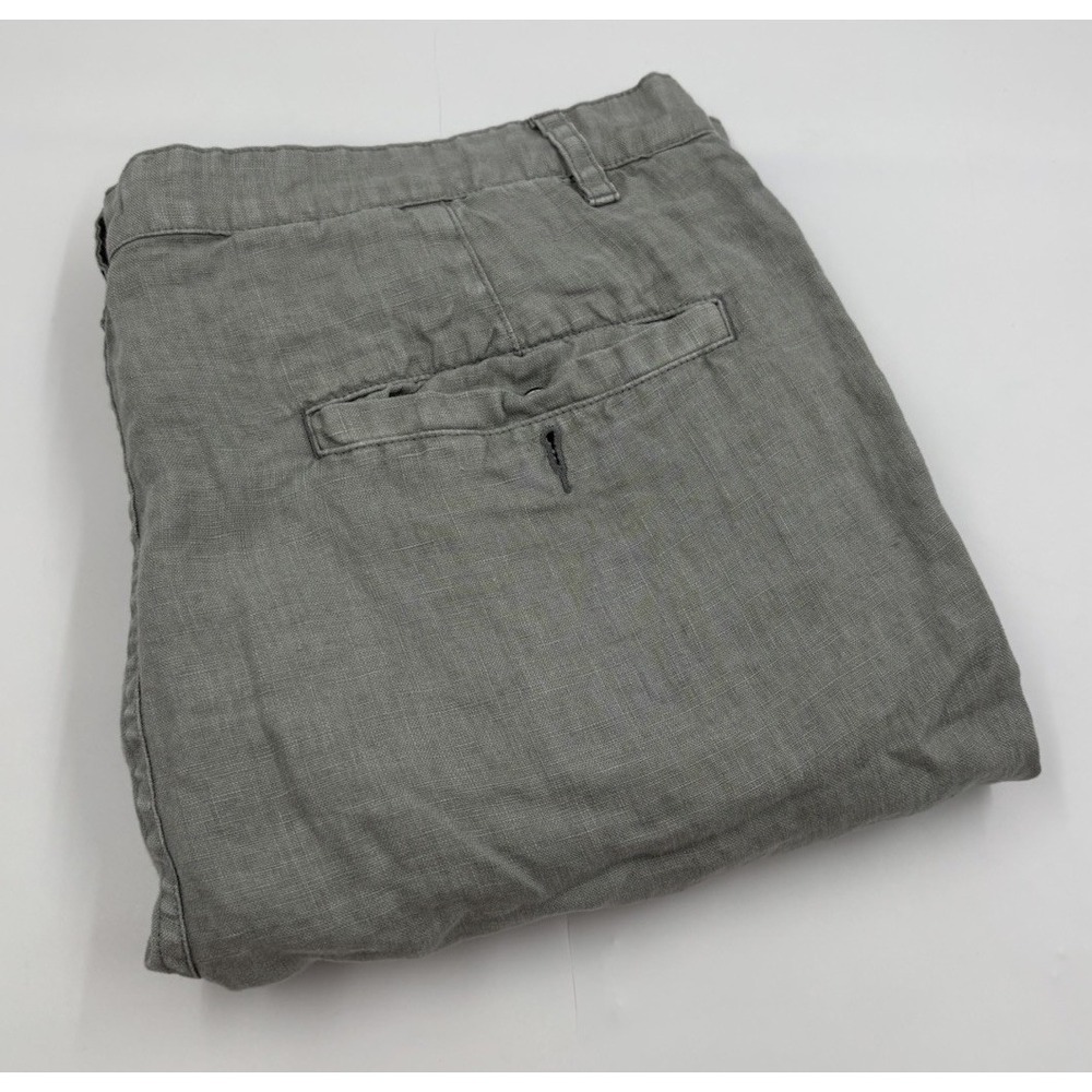 Carbon 2 Cobalt Men's 38 Gray Linen Flat Front Chino Shorts